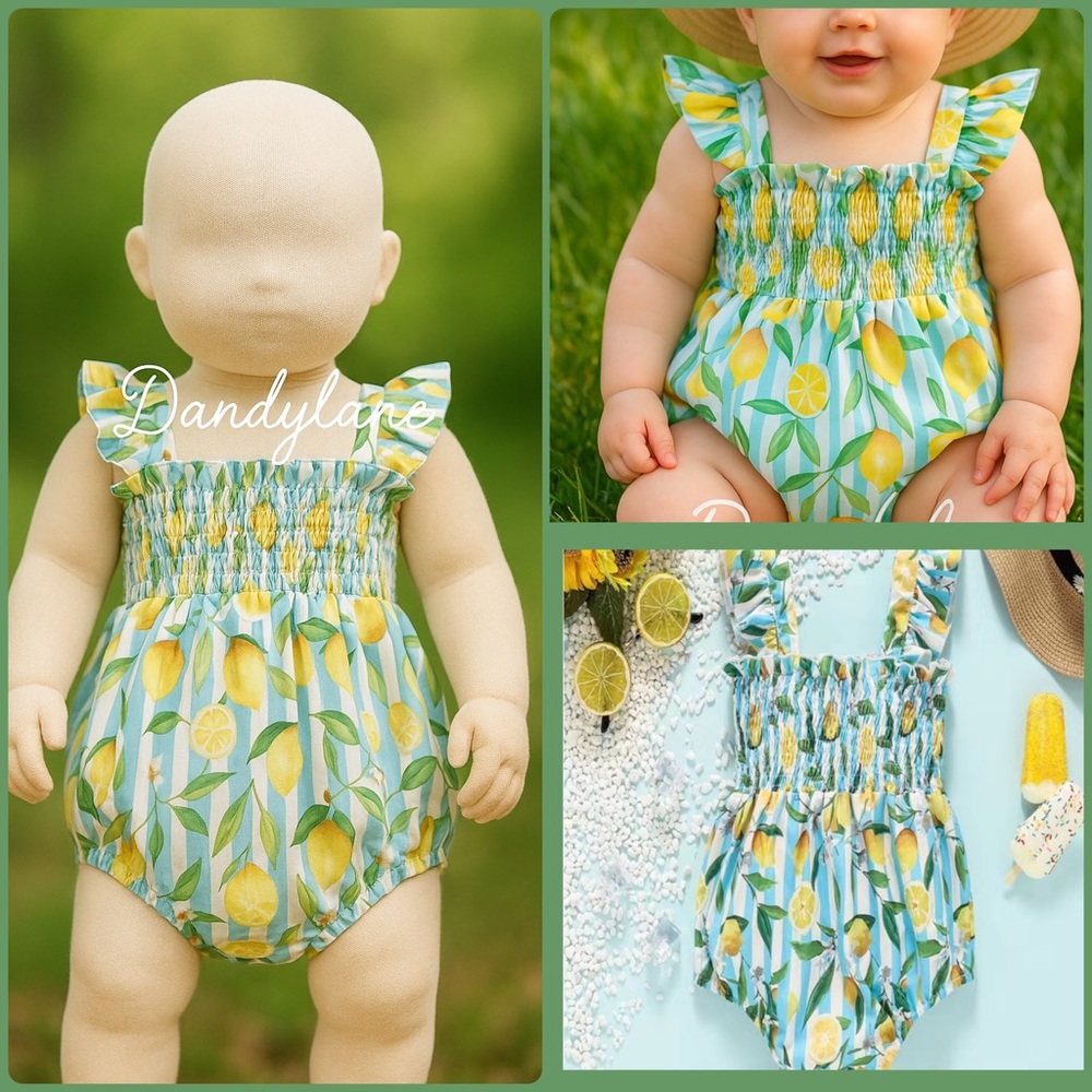Summer Lemons Baby Girl Style Romper Size 9-12months